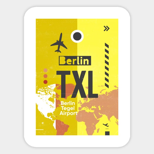 TXL BERLIN airport code Sticker by Woohoo